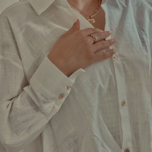 شومیز سفید گره ای