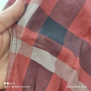 قیمت ارزان شلوار دخترانه کتان گت دار چهار خونه کد 1050