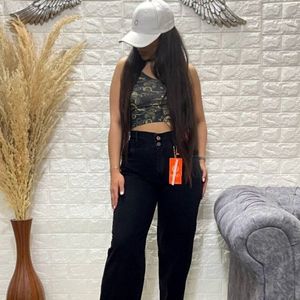 خرید آنلاین شلوار لی بگ فاق بلند کد 1060