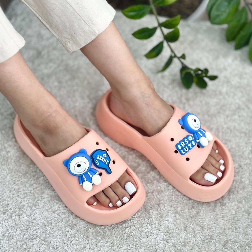 قیمت ارزان اسلیپر رنگی خرسی