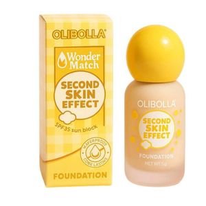 خرید اینترنتی کرم پودر مایع ضد آب اولی بولا OLIBOLLA مدل Second Skin Effect حجم 40 میل