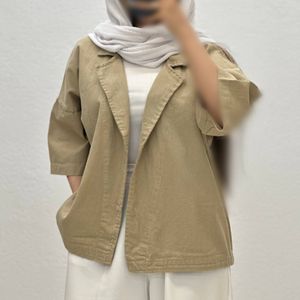 خرید اینترنتی شومیز کتان یقه شکاری