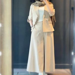 کت شلوار زنانه لنین پنبه نارنیا