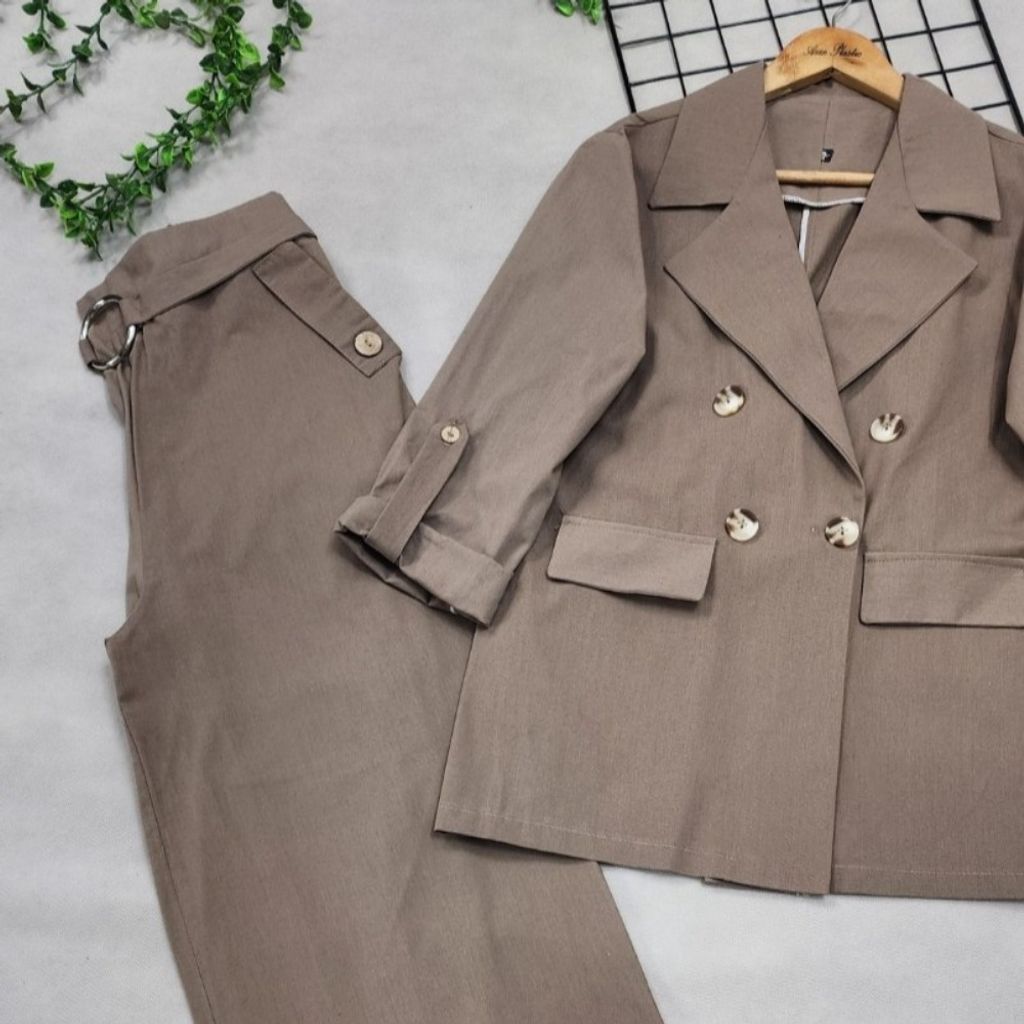 خرید انلاین کت شلوار زنانه لنین پنبه نارنیا