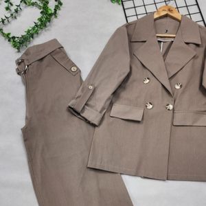 خرید انلاین کت شلوار زنانه لنین پنبه نارنیا