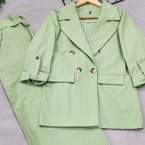 خرید انلاین کت شلوار زنانه لنین پنبه نارنیا