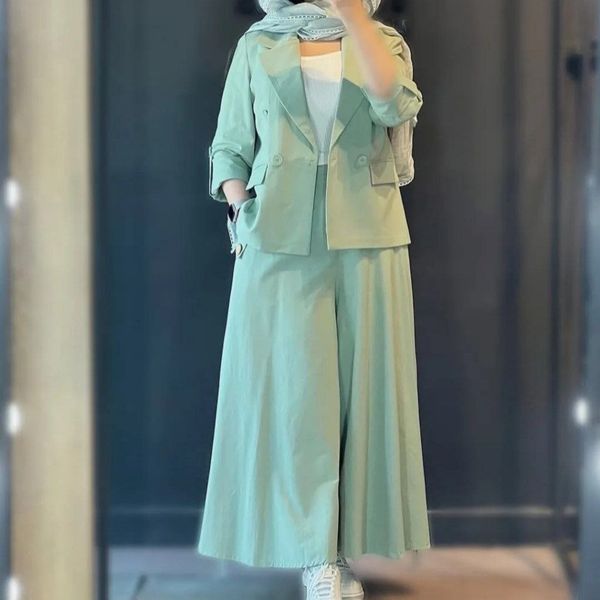 کت شلوار زنانه لنین پنبه نارنیا