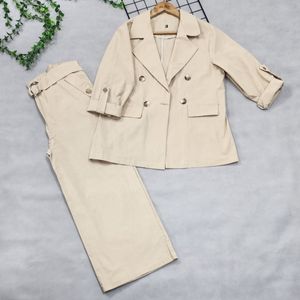 خرید آنلاین کت شلوار زنانه لنین پنبه نارنیا