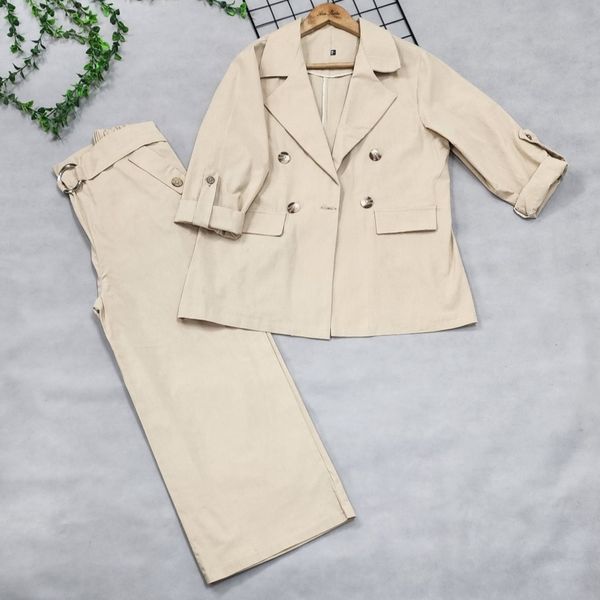 کت شلوار زنانه لنین پنبه نارنیا