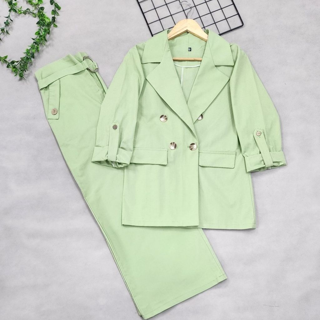 خرید آنلاین کت شلوار زنانه لنین پنبه نارنیا