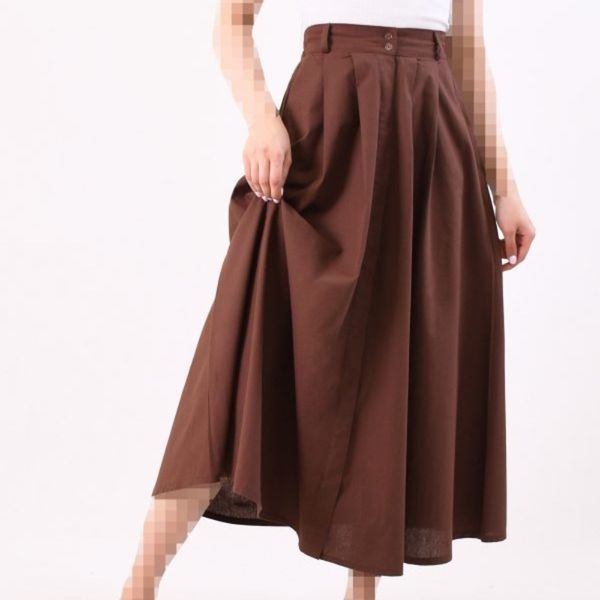 دامن لینن تمام دکمه