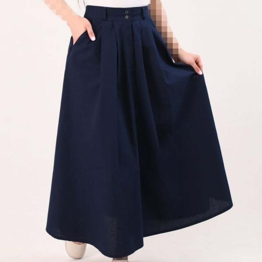 قیمت ارزان دامن لینن تمام دکمه