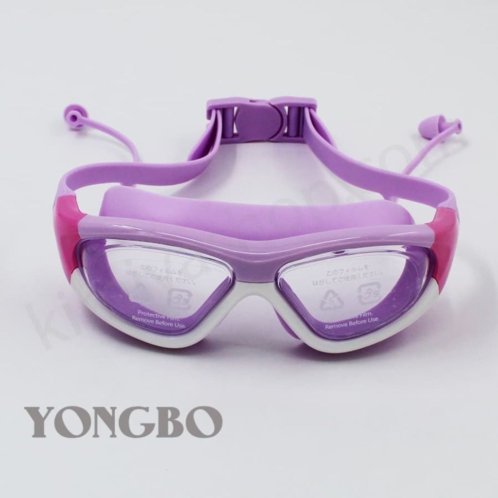 قیمت عینک شنا زنانه YONGBO مدل بنفش – ضد بخار و UV