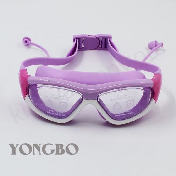 عینک شنا زنانه YONGBO مدل بنفش – ضد بخار و UV