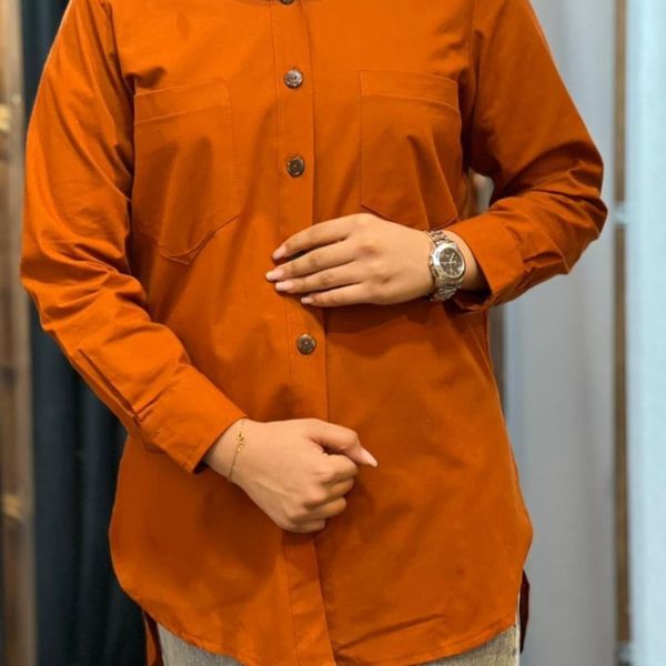 شومیز آجری زنانه