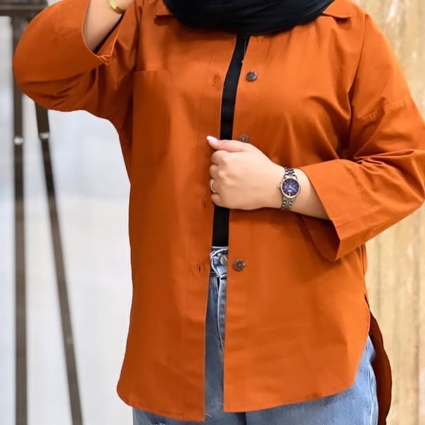 شومیز آجری زنانه