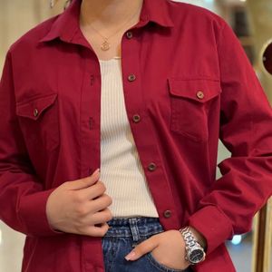 خرید اینترنتی شومیز زرشکی زنانه