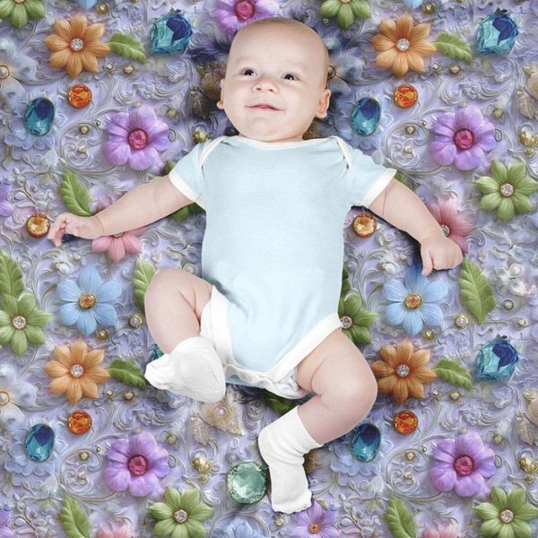 پارچه مخمل روبالشی پارچه باما طرح سه بعدی گل کد 5013829