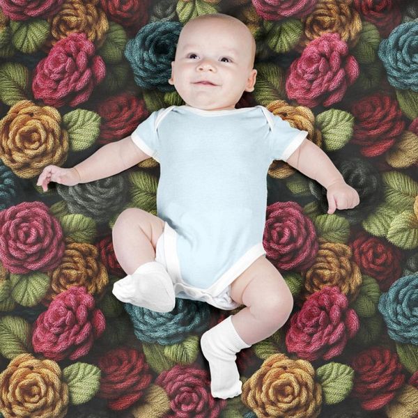 پارچه مخمل روبالشی پارچه باما طرح سه بعدی گل  کد 5013834