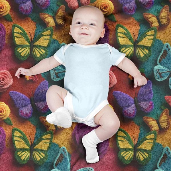 پارچه مخمل کوسن مبل پارچه باما طرح سه بعدی گل و پروانه کد 5013845