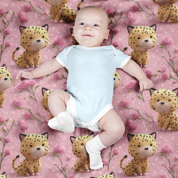 پارچه مخمل کوسن مبل پارچه باما طرح سه بعدی ببر کیوت کد 5013852