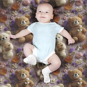 قیمت پارچه مخمل روتختی یک نفره پارچه باما طرح سه بعدی تدی کد 5013861