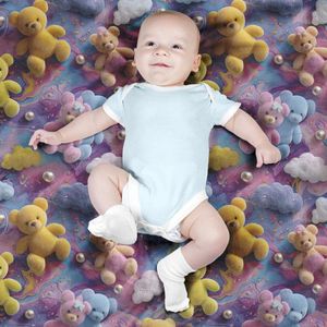 مشخصات پارچه مخمل روتختی یک نفره پارچه باما طرح سه بعدی تدی کد 5013862