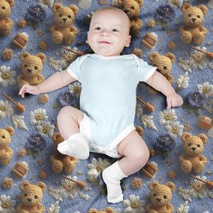 قیمت پارچه مخمل روتختی یک نفره پارچه باما طرح سه بعدی تدی کد 5013865