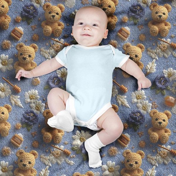 پارچه مخمل روتختی یک نفره پارچه باما طرح سه بعدی تدی کد 5013865