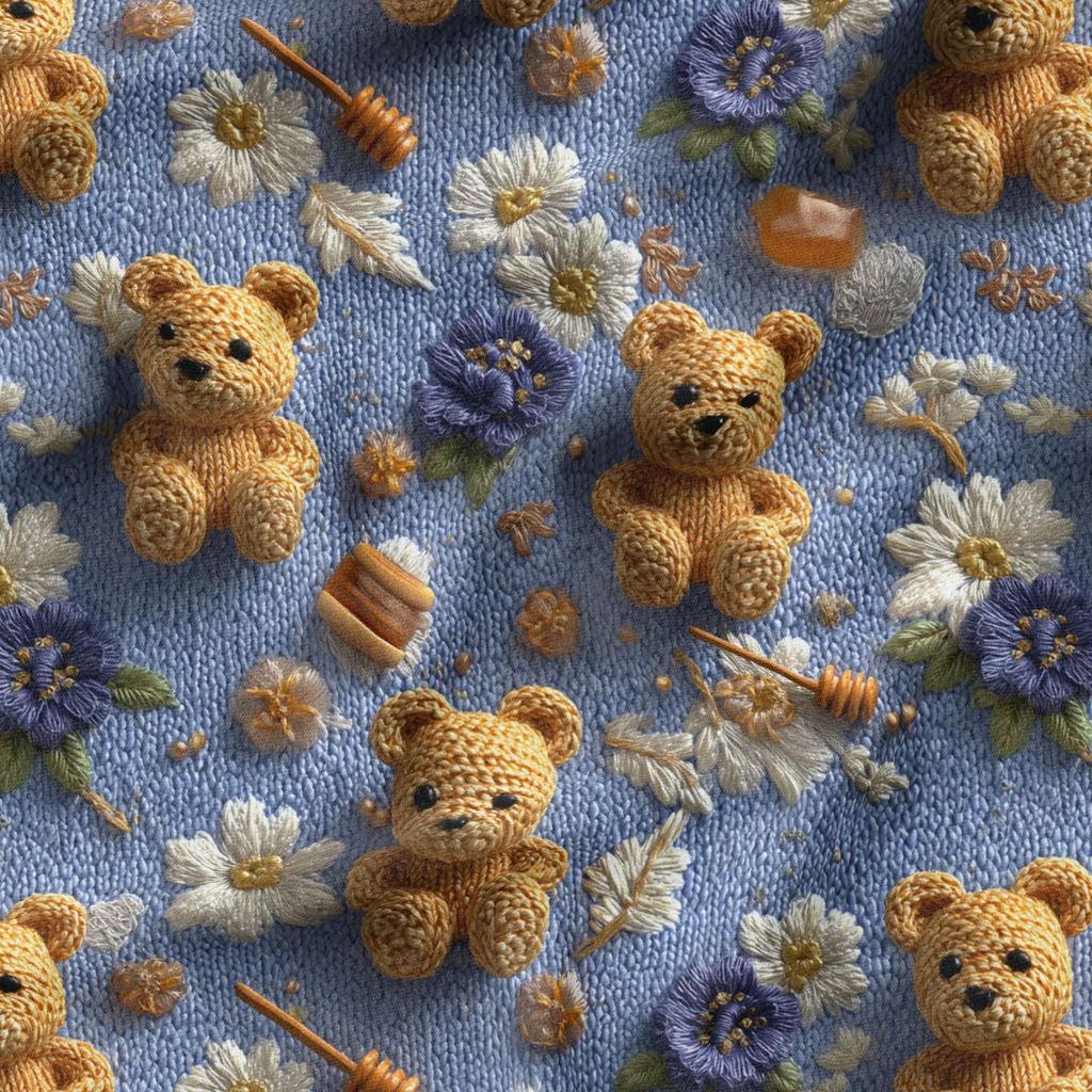 فروش اینترنتی پارچه مخمل روتختی یک نفره پارچه باما طرح سه بعدی تدی کد 5013865