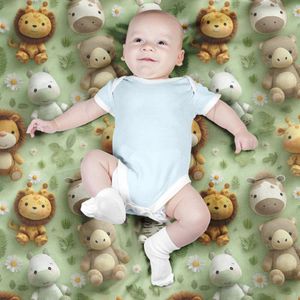 قیمت پارچه مخمل روتختی یک نفره پارچه باما طرح سه بعدی حیوانات جنگل کد 5013866