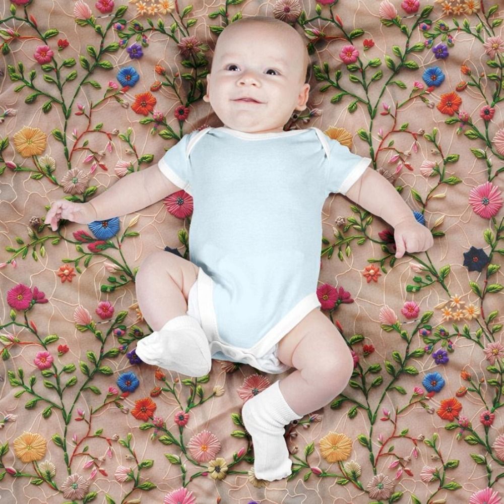 فروش اینترنتی پارچه مخمل روتختی یک نفره پارچه باما طرح سه بعدی گل چینی کد 5013873