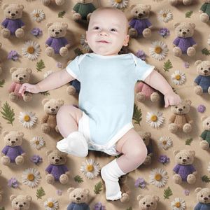 قیمت پارچه مخمل روتختی یک نفره پارچه باما طرح سه بعدی تدی  کد 5013879