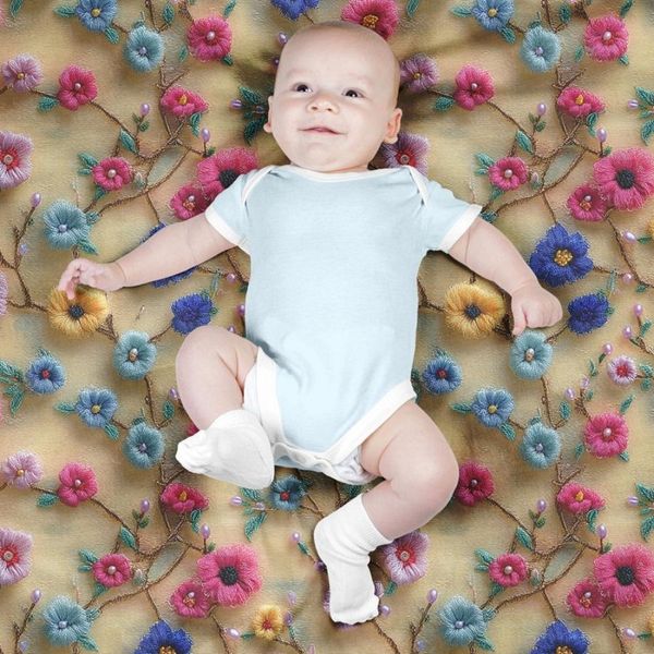 پارچه مخمل روتختی یک نفره پارچه باما طرح سه بعدی گل  کد 5013882