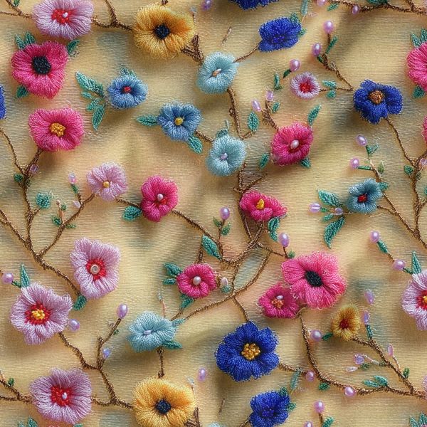 پارچه مخمل روتختی یک نفره پارچه باما طرح سه بعدی گل  کد 5013882