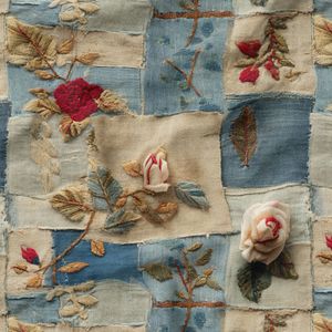 فروش اینترنتی پارچه مخمل روبالشی پارچه باما طرح سه بعدی گل کد 5013902