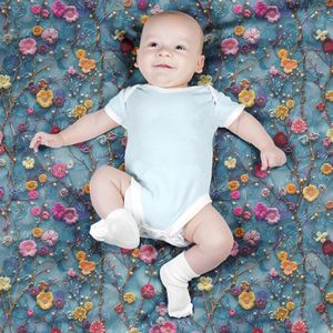 خرید آنلاین پارچه مخمل روبالشی پارچه باما طرح سه بعدی گل نفیس کد 5013909