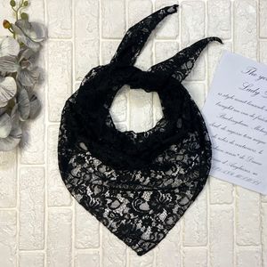 قیمت ارزان روسری مشکی گیپور مجلسی مزونی سه گوش وارداتی