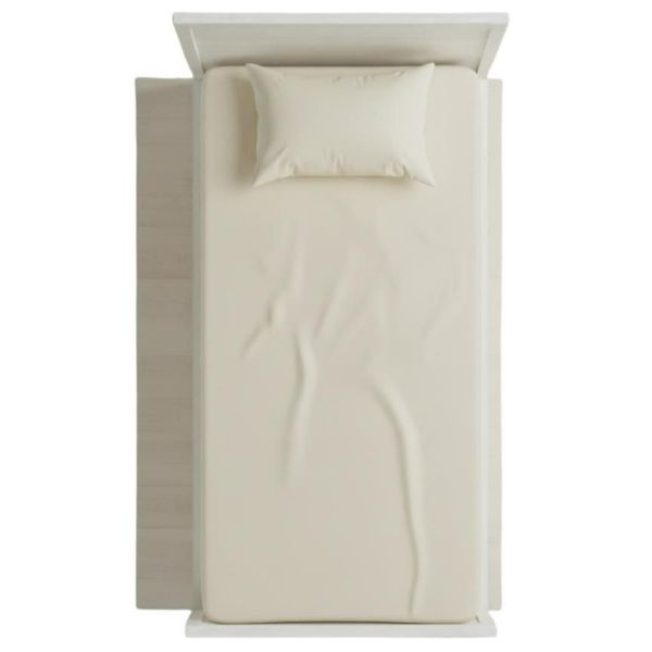 روتختی کشدار عرض120 یکنفره ساده تک رنگ (سفید)