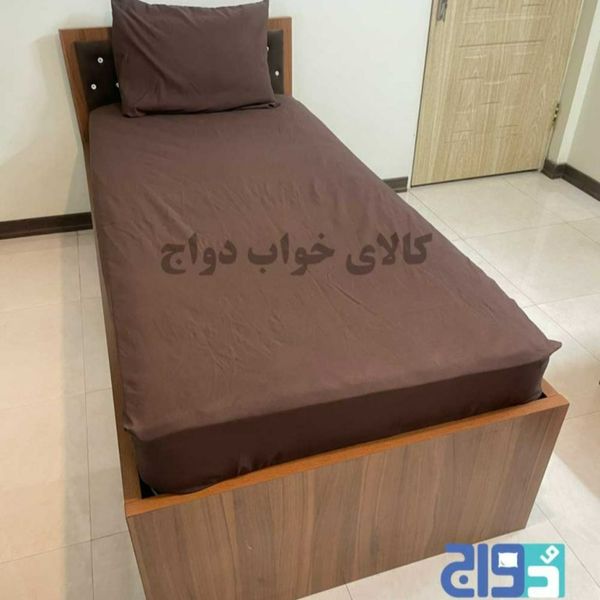 روتختی و ملحفه کشدار (عرض 120) رنگ شکلاتی