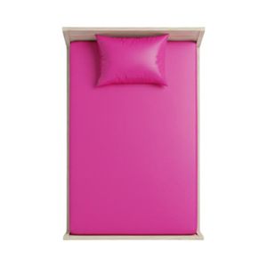 روتختی و ملحفه کشدار (عرض 120) رنگ سرخابی