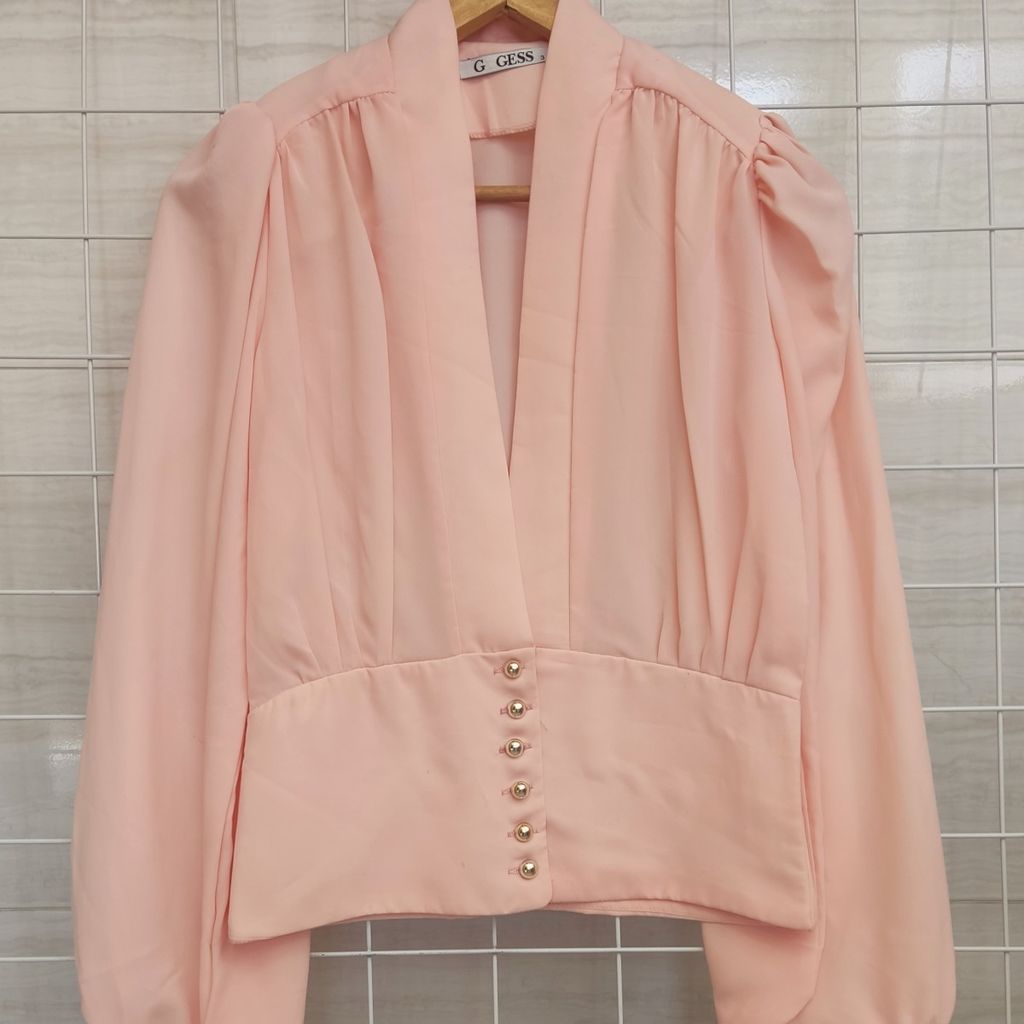 خرید آنلاین شومیز یقه باز جلو پیله دار