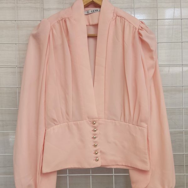 شومیز یقه باز جلو پیله دار