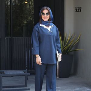 قیمت ارزان ست رویه وشلوارترک لندکد323