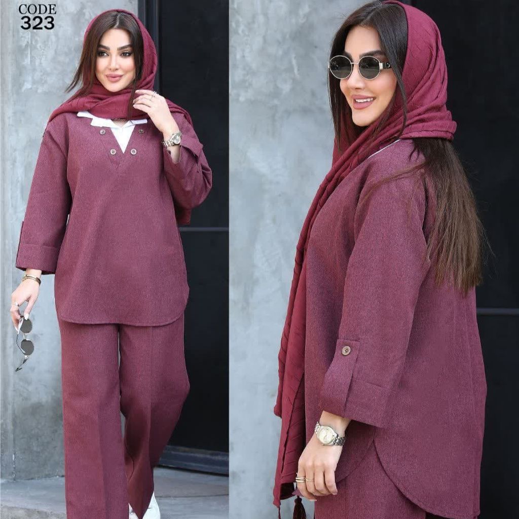 مشخصات ست رویه وشلوارترک لندکد323