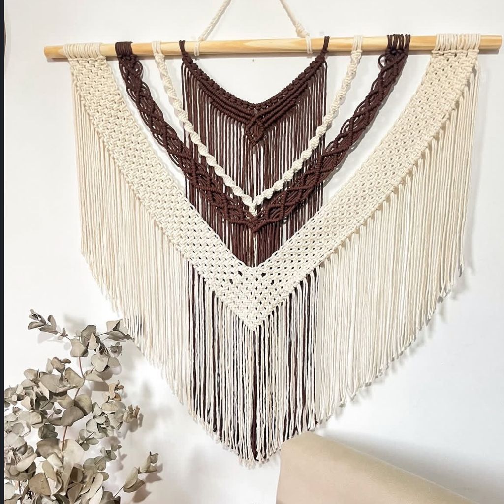 فروش اینترنتی دیوارکوب لاکچری مکرومه بافی طرح شاهدخت