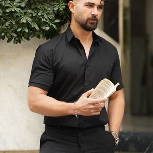 پیراهن مردانه مشکی محرمی0