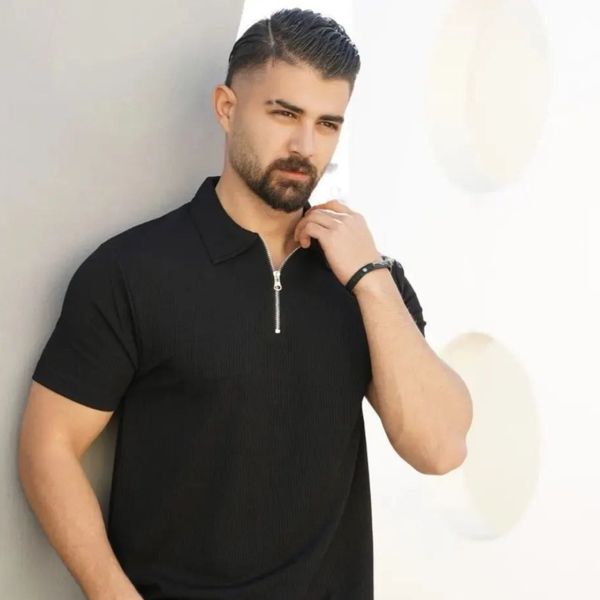 تیشرت یقه زیپدار