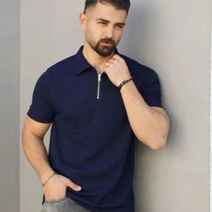 خرید آنلاین تیشرت یقه زیپدار