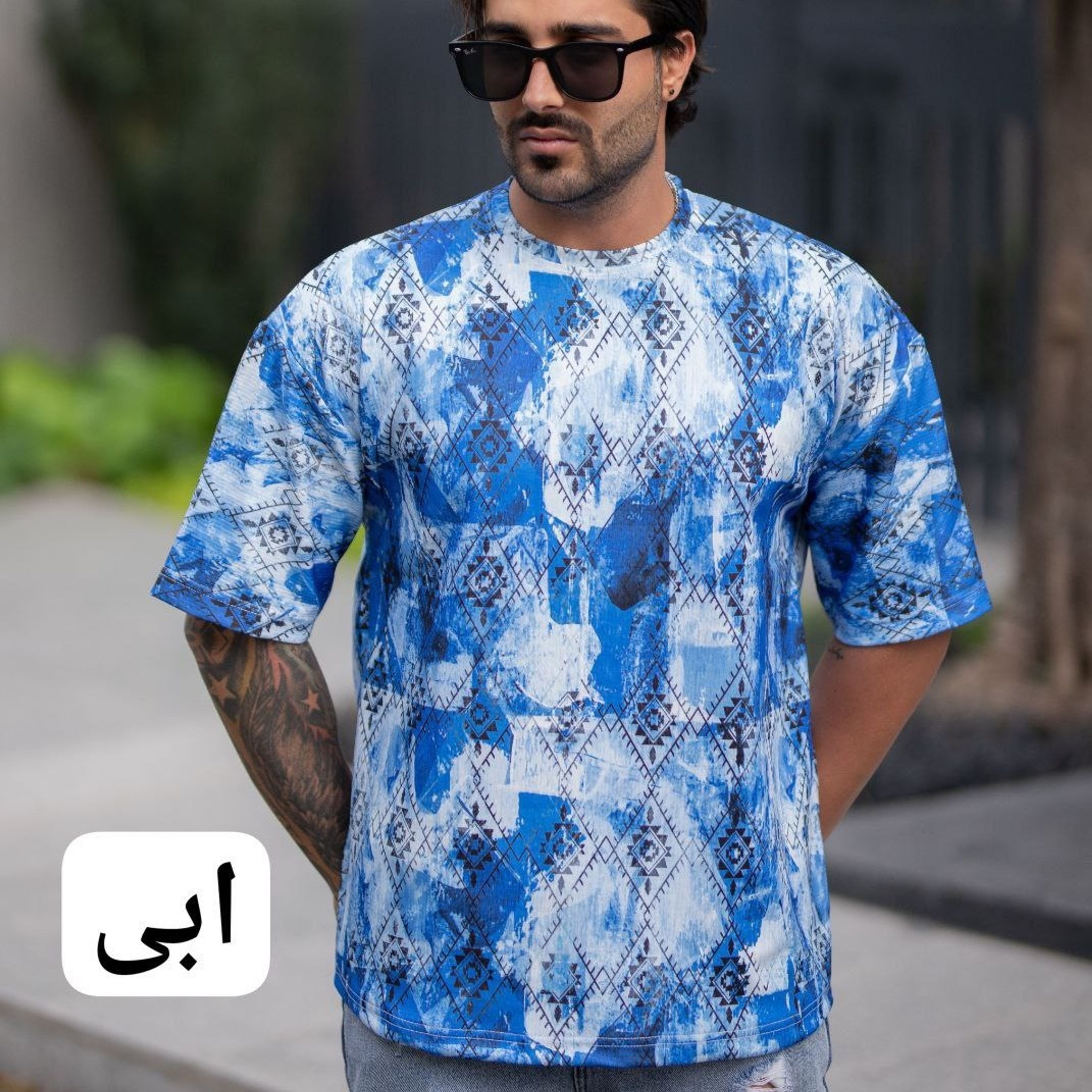 قیمت ارزان تیشرت مردانه چاپی طرح3